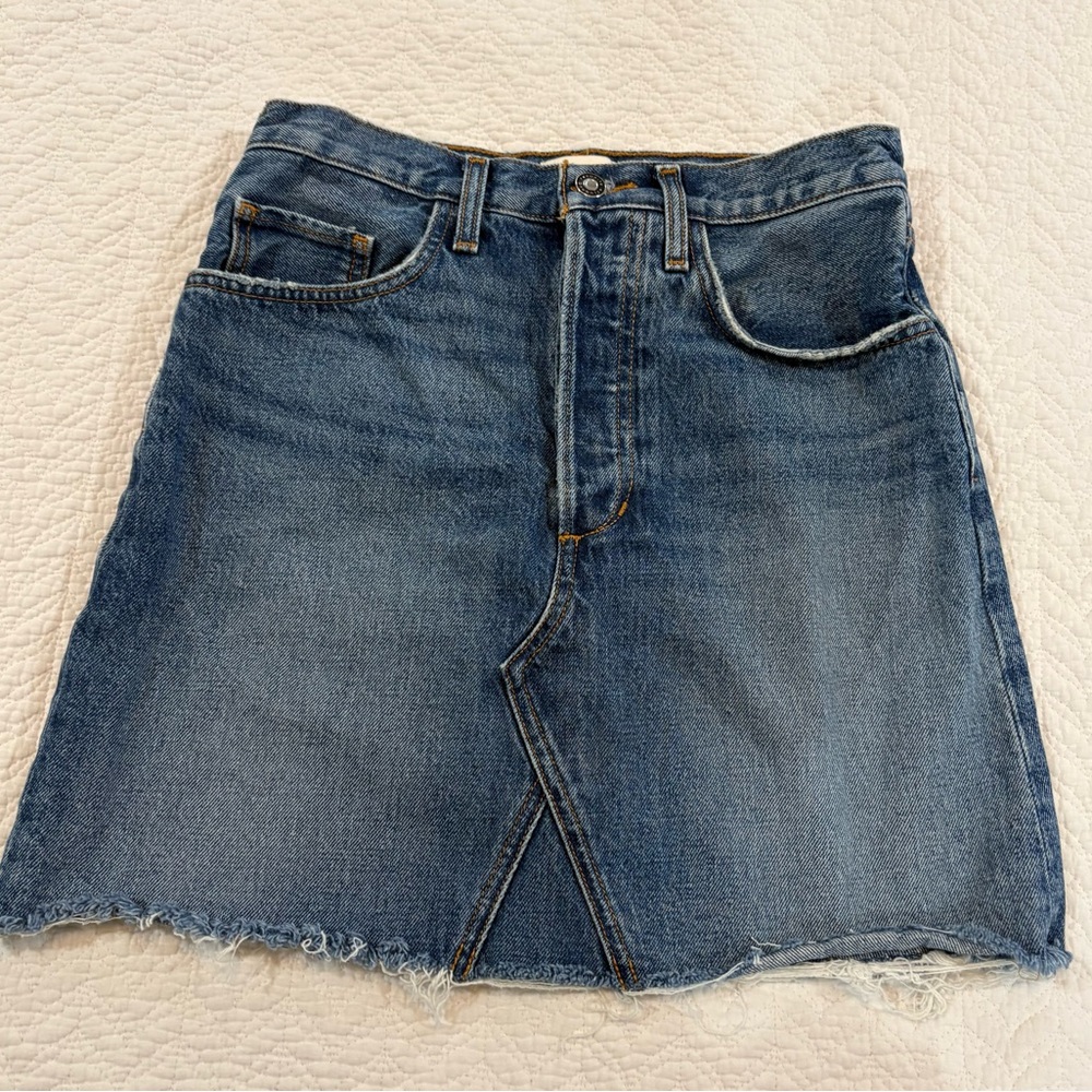 Favorite Daughter Classic Blue Denim Mini Skirt